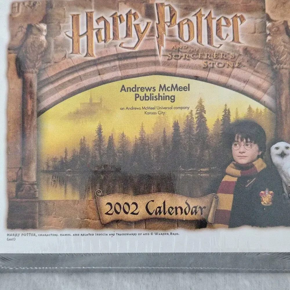 Harry Potter & The Sorcerer's Stone 2002 Desk Calendar NEW Sealed Day to Day Y2k